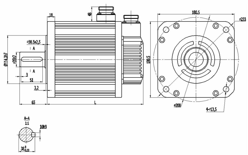 180ST-M35010 AC Servo Motor 180ST-M35010 AC Servo Motor