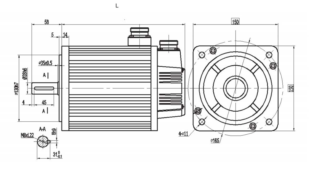 150ST-M23020 AC Servo Motor 150ST-M23020 AC Servo Motor