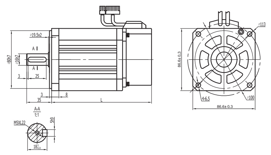 90ST-M02430 AC Servo Motor 90ST-M02430 AC Servo Motor