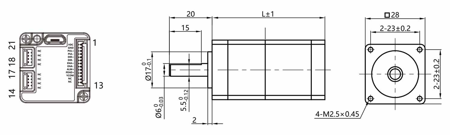 Nema 11 Intelligent Integrated Stepper Motor Nema 11 Intelligent Integrated Stepper Motor