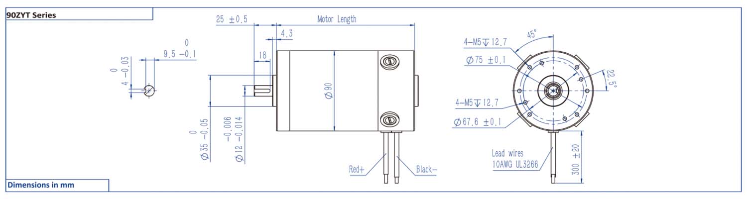 90ZYT Series Brushed DC Motor 90ZYT Series Brushed DC Motor