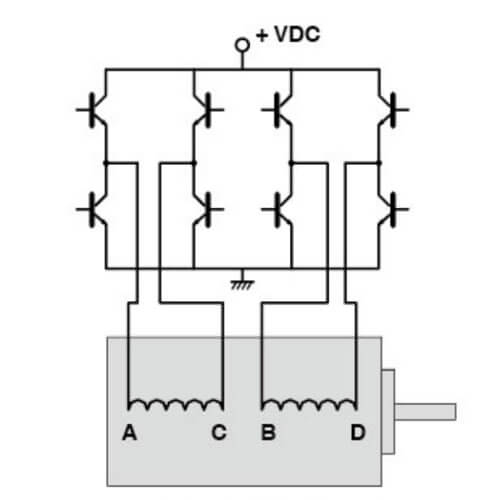 Motor de passo de 2 fase (bipolar)