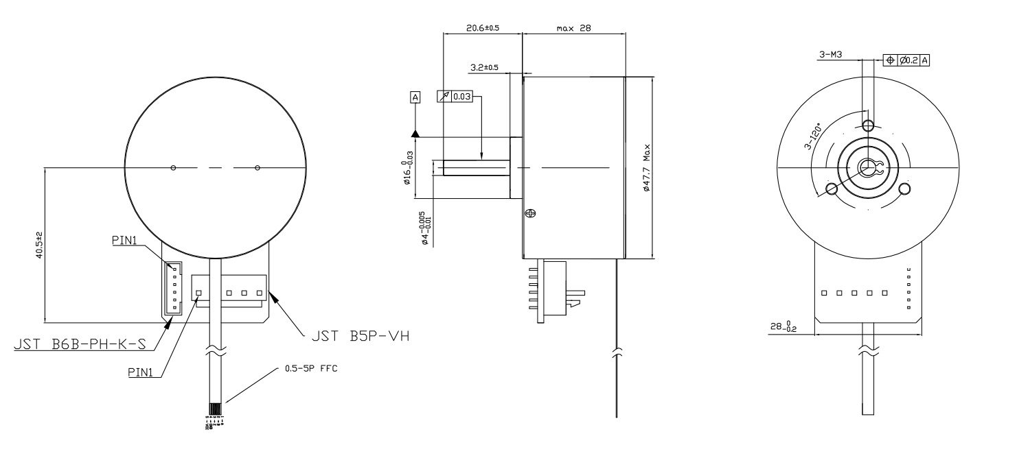 JK43BLW Outer Rotor Brushless Dc Motor