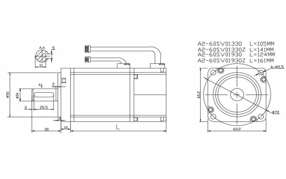 S2M-60SVT01330 AC Servo Motor
