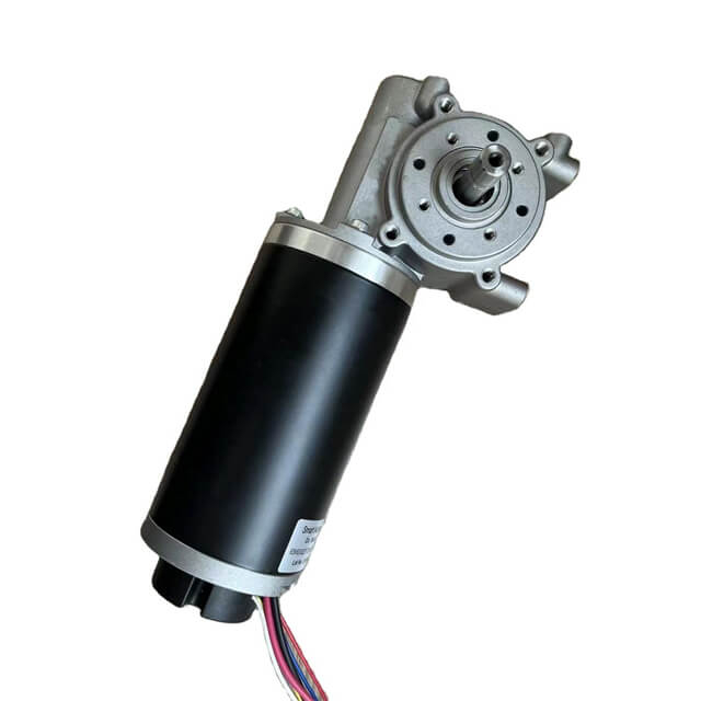 motore spazzolato con riduttore a vite senza fine