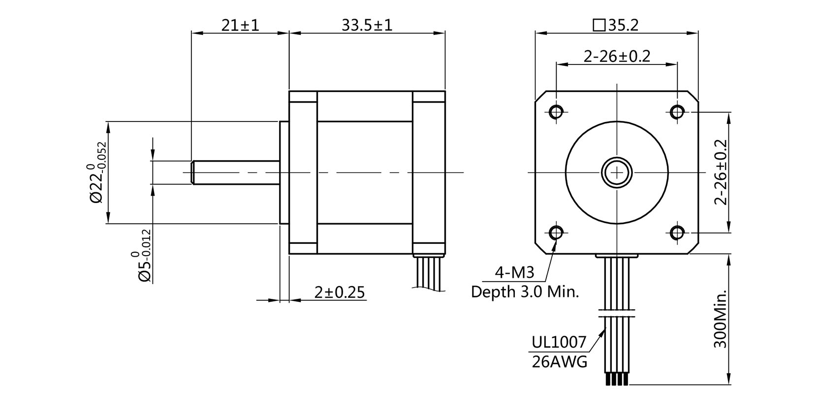 Motor de passo NEMA14