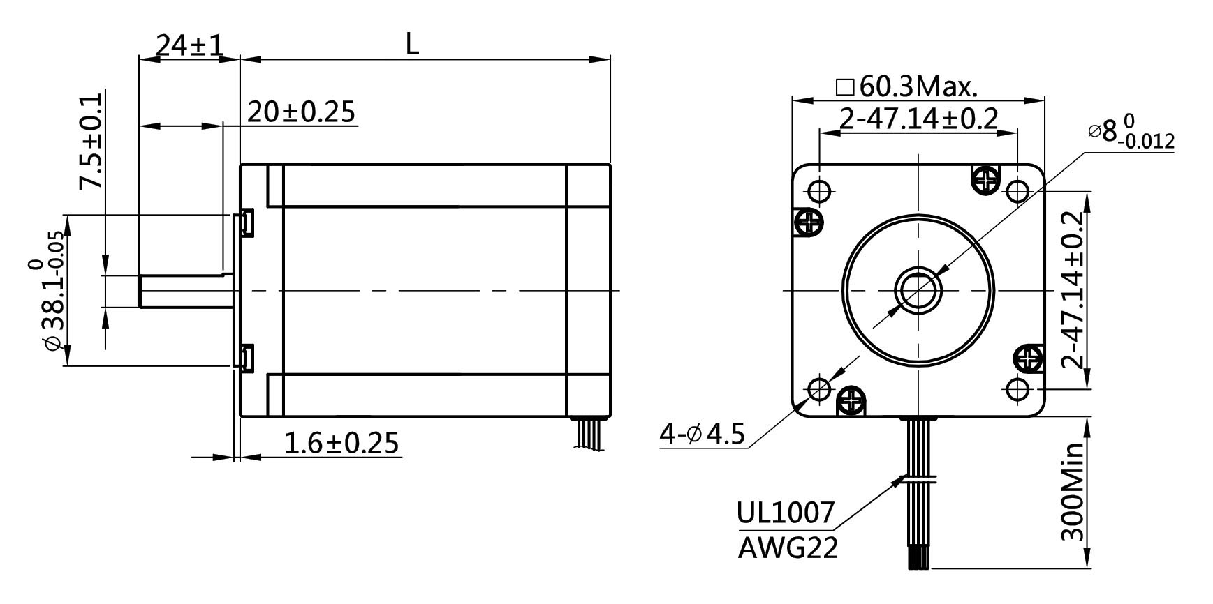 NEMA 24 Dimension