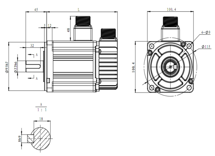 100ST-M03230 AC Servo Motor
