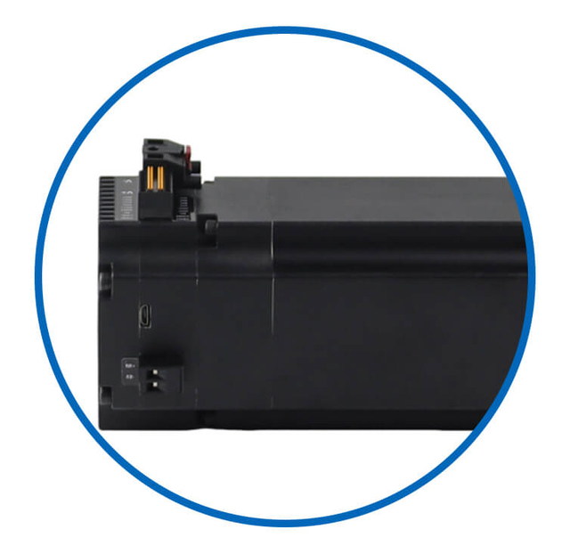 Integrated stepper motor with brake