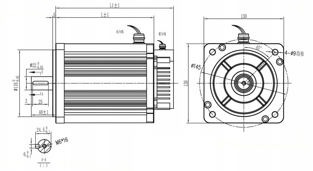 Nema 52 brushless dc motor