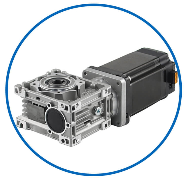 Integrated stepper motor with gearbox