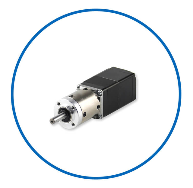 Integrated stepper motor with gearbox